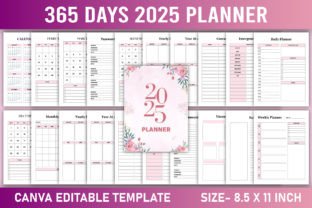 Editable 365 Days 2025 Planner Canva Graphic by KDP GALLERY · Creative ...