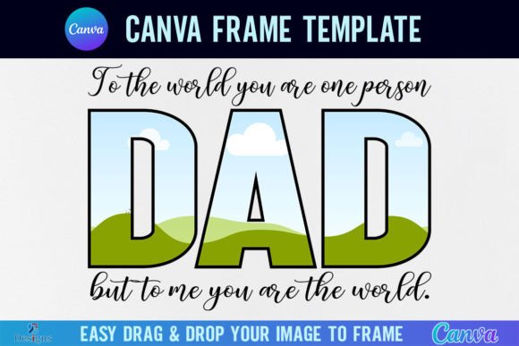 Father's Day Dad Canva Frame Template