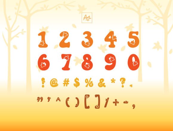 Groovy Autumn Font PNG with transparent background - Preview 2