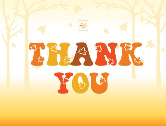 Groovy Autumn Font PNG with transparent background - Preview 3