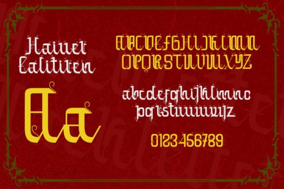 Haiver Ealitiren Font PNG with transparent background - Preview 1