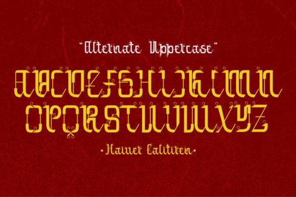 Haiver Ealitiren Font PNG with transparent background - Preview 3