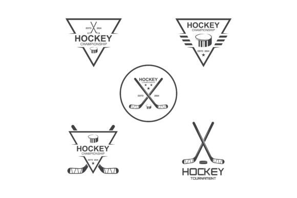 Ice Hockey Logo Vector, Emblem, Badge Graphic Logos By Acillia eggi saputri