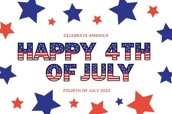 Independence 4th of July Font PNG with transparent background - Preview 3