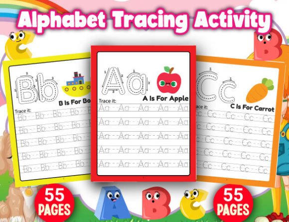 Letter Tracing Activity Book for Kids