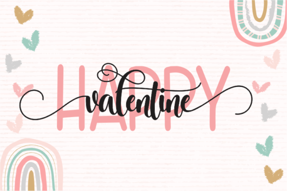 Lovely Valentine Duo Font PNG with transparent background - Preview 2