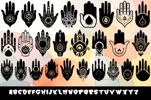 Lucky Hand Font PNG with transparent background - Preview 1