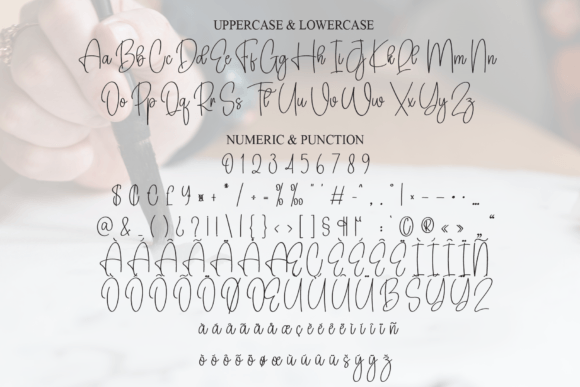 Malissa Calligraph Font PNG with transparent background - Preview 6