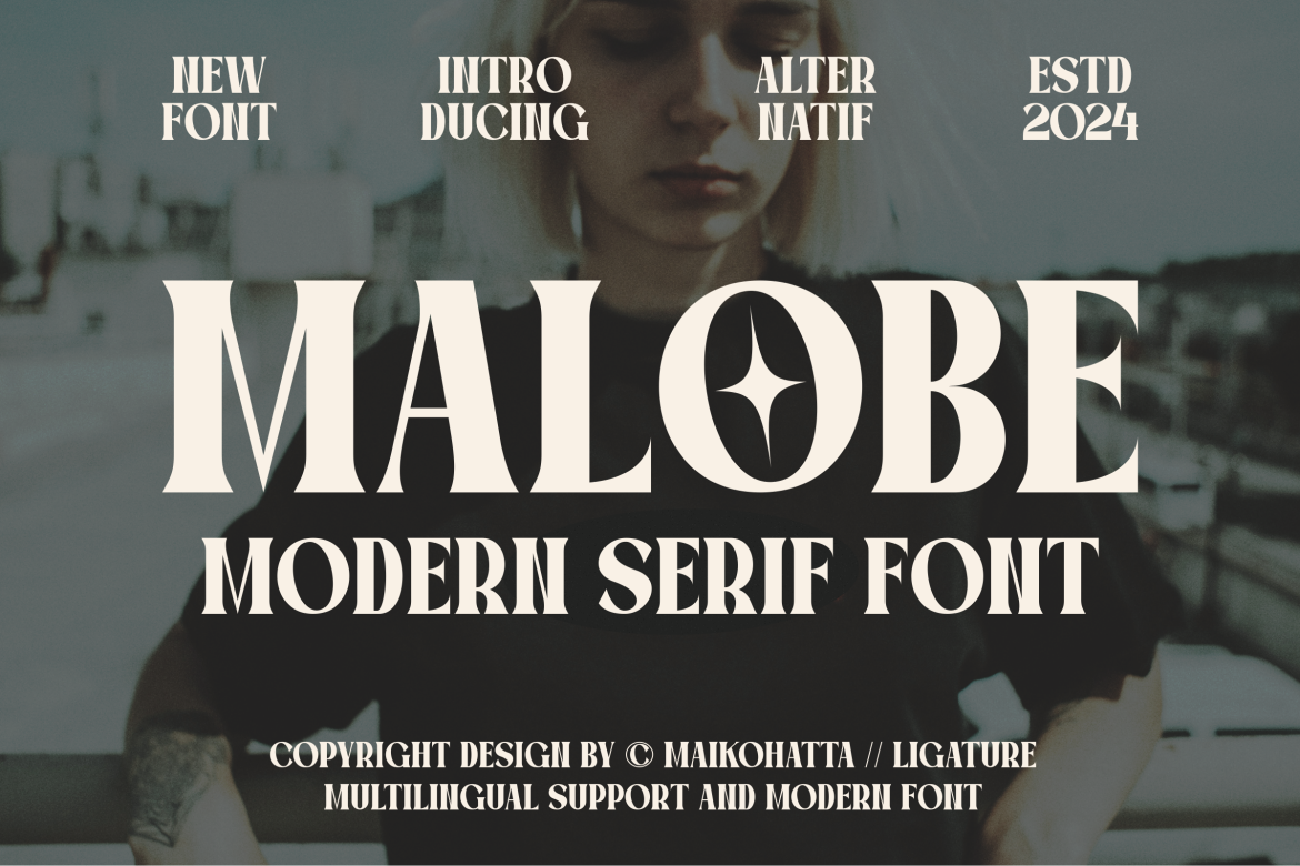 Preview of the Malobe serif font