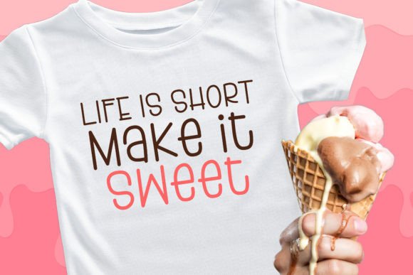 Melt Ice Cream Font PNG with transparent background - Preview 1