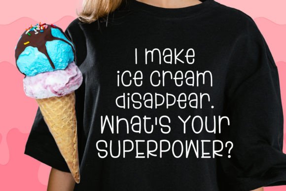 Melt Ice Cream Font PNG with transparent background - Preview 3