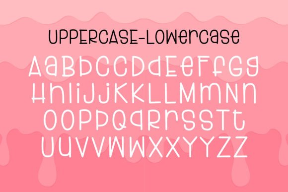 Melt Ice Cream Font PNG with transparent background - Preview 4