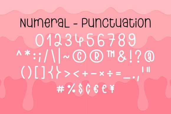 Melt Ice Cream Font PNG with transparent background - Preview 5