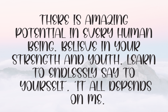 Monday Unicorn Font PNG with transparent background - Preview 5