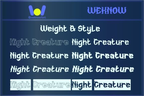 Night Creature Font PNG with transparent background - Preview 5