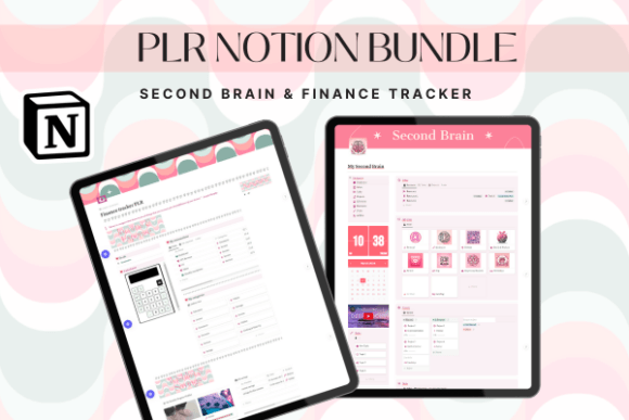 PLR Second Brain Finance Tracker Notion template