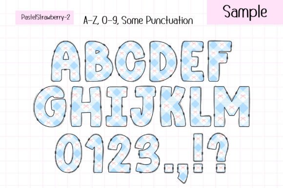 Pastel Strawberry Font PNG with transparent background - Preview 3