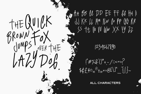 Random Gabuet Font PNG with transparent background - Preview 1