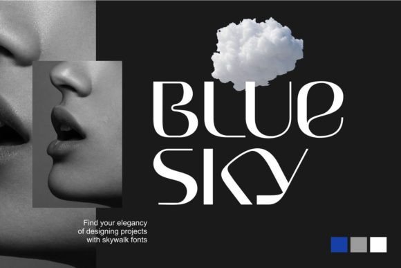 Sky Walk Font PNG with transparent background - Preview 1