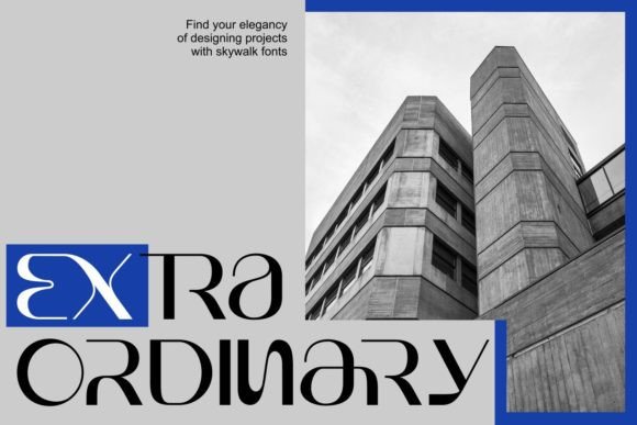 Sky Walk Font PNG with transparent background - Preview 4