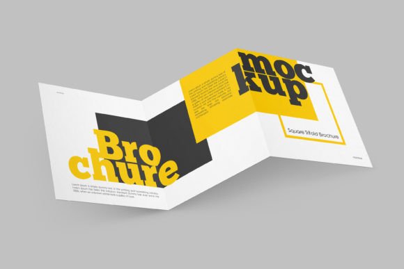 Zig-Zag Trifold Brochure Mockup Graphic by Ian Mikraz · Creative Fabrica