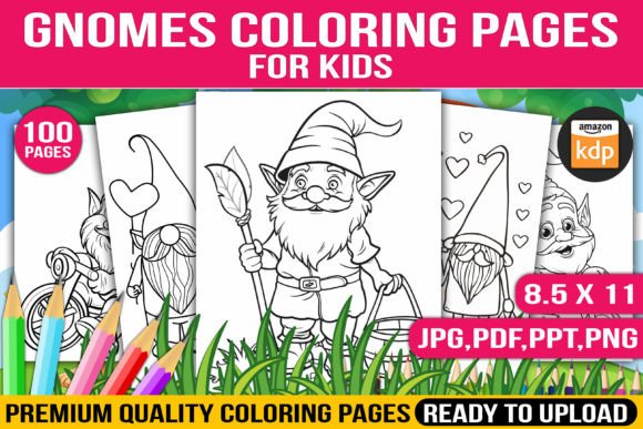 100 Gnome Coloring Pages for Kids