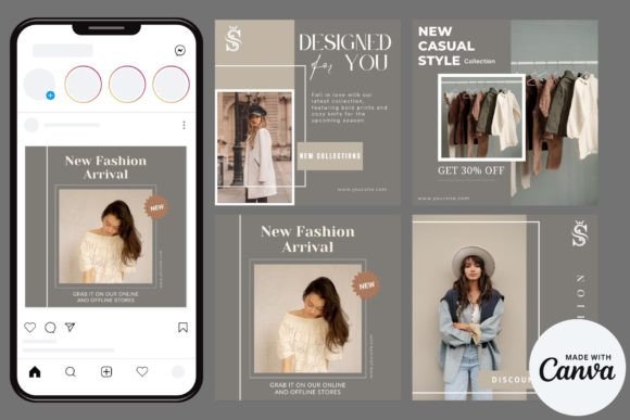4 Fashion Instagram Feed Templates