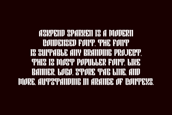Askpend Sparken Font - Preview 3