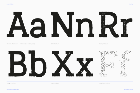 Austral Slab Textures Font - Preview 2