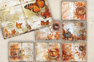 Autumn Junk Journal Pages Graphic by Watercolour Lilley · Creative Fabrica