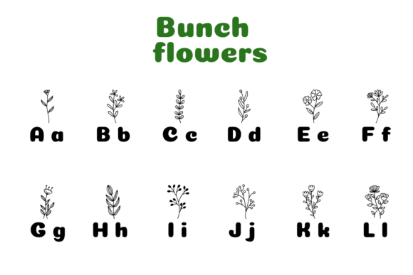 Bunch Flowers Font - Preview 1