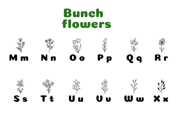 Bunch Flowers Font - Preview 2