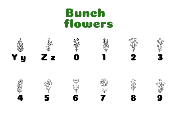 Bunch Flowers Font - Preview 3
