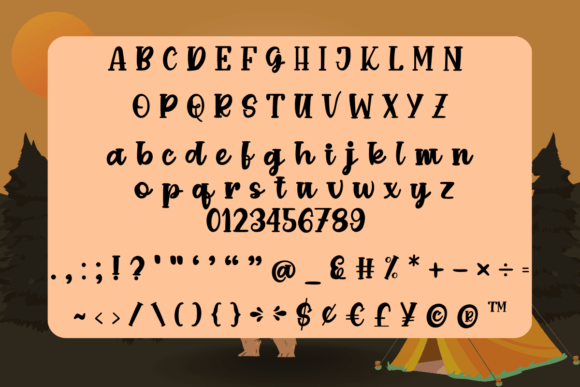 Camping Font - Preview 1