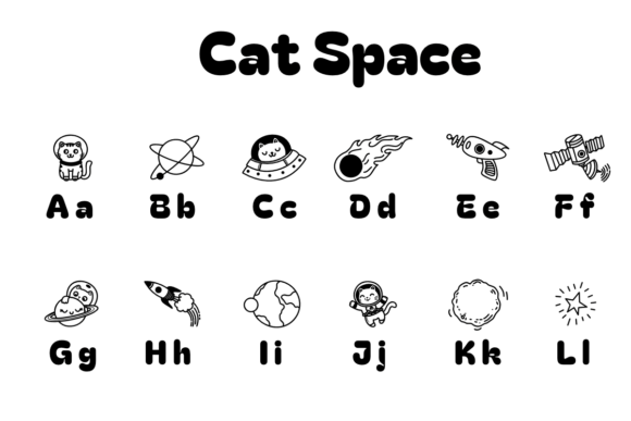 Cat Space Font - Preview 1