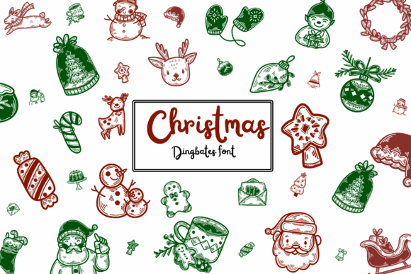 Christmas Dingbats Font By Suphitchaya