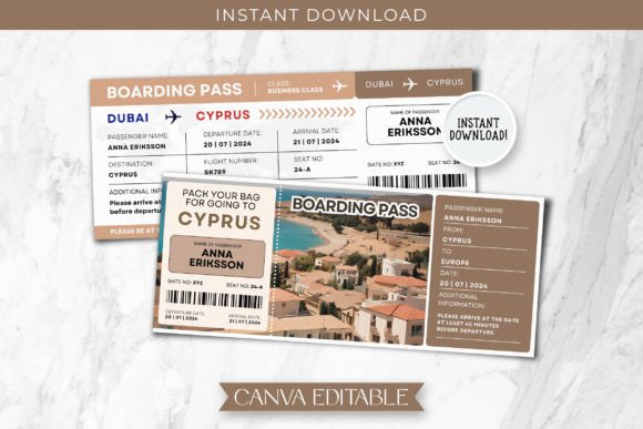 Cyprus Trip Surprise Gift Ticket Canva