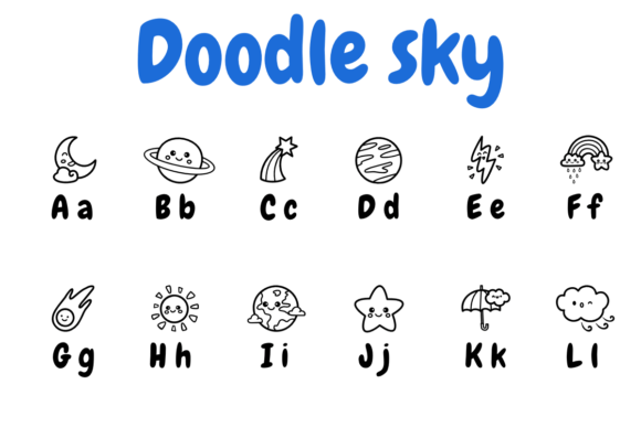 Doodle Sky Font - Preview 1