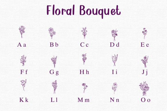 Floral Bouquet Font - Preview 1