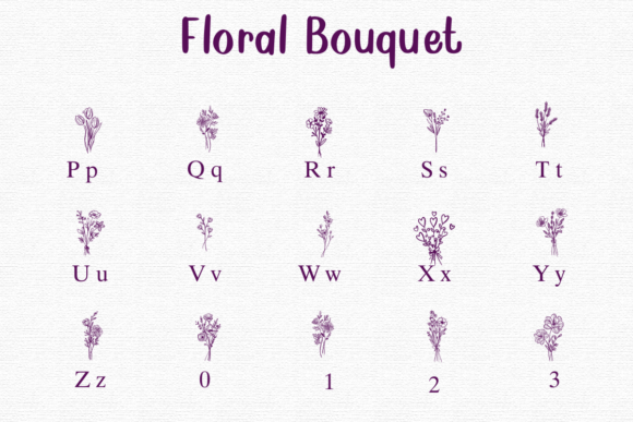 Floral Bouquet Font - Preview 2
