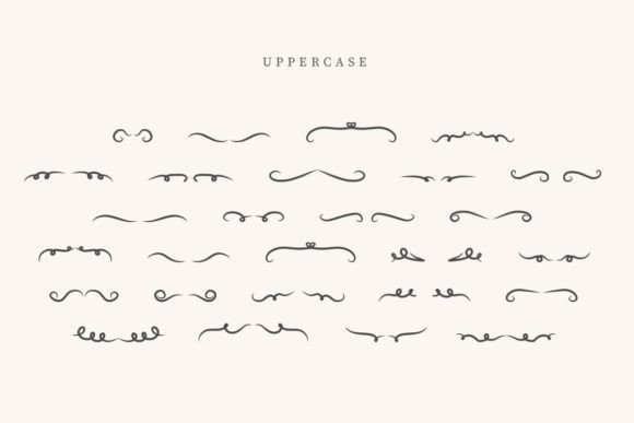 Monogram Divider Font PNG with transparent background - Preview 1