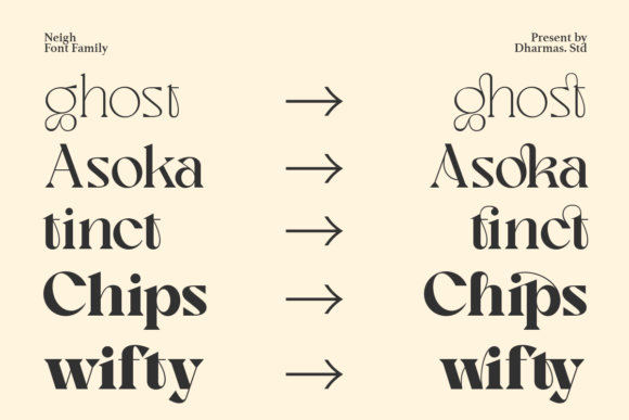 Neigh Font PNG with transparent background - Preview 5