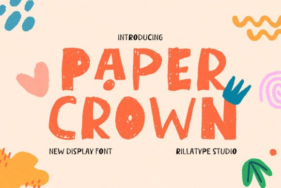 Paper Crown Fuentes Display Fuente Por Rillatype