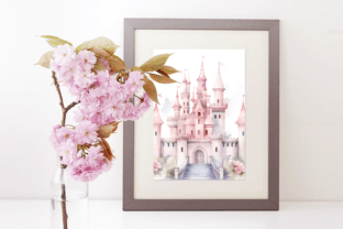 Princess Castle Watercolor Clipart Graphic by Orcshape Studio ...
