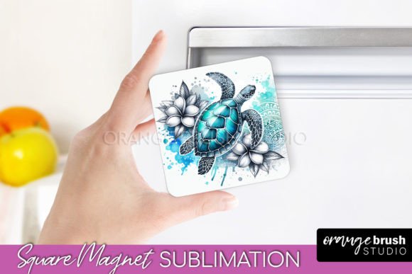 Sea Animals Beach Magnet Sublimation Graphic Crafts By Orange Brush Studio