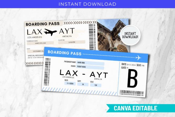 Antalya Trip Surprise Gift Ticket Canva