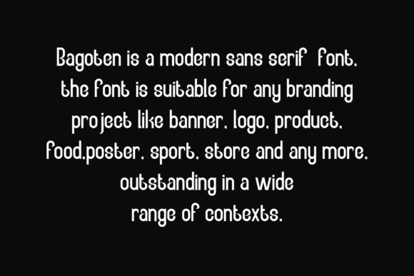 Bagoten Font - Preview 1