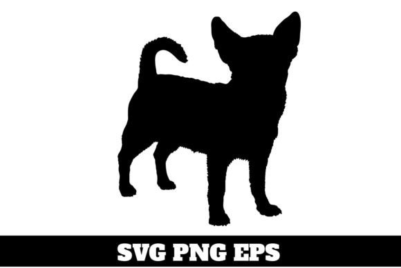 Chihuahua lying down dog silhouette SVG for Cricut breed shirt and pillow designs