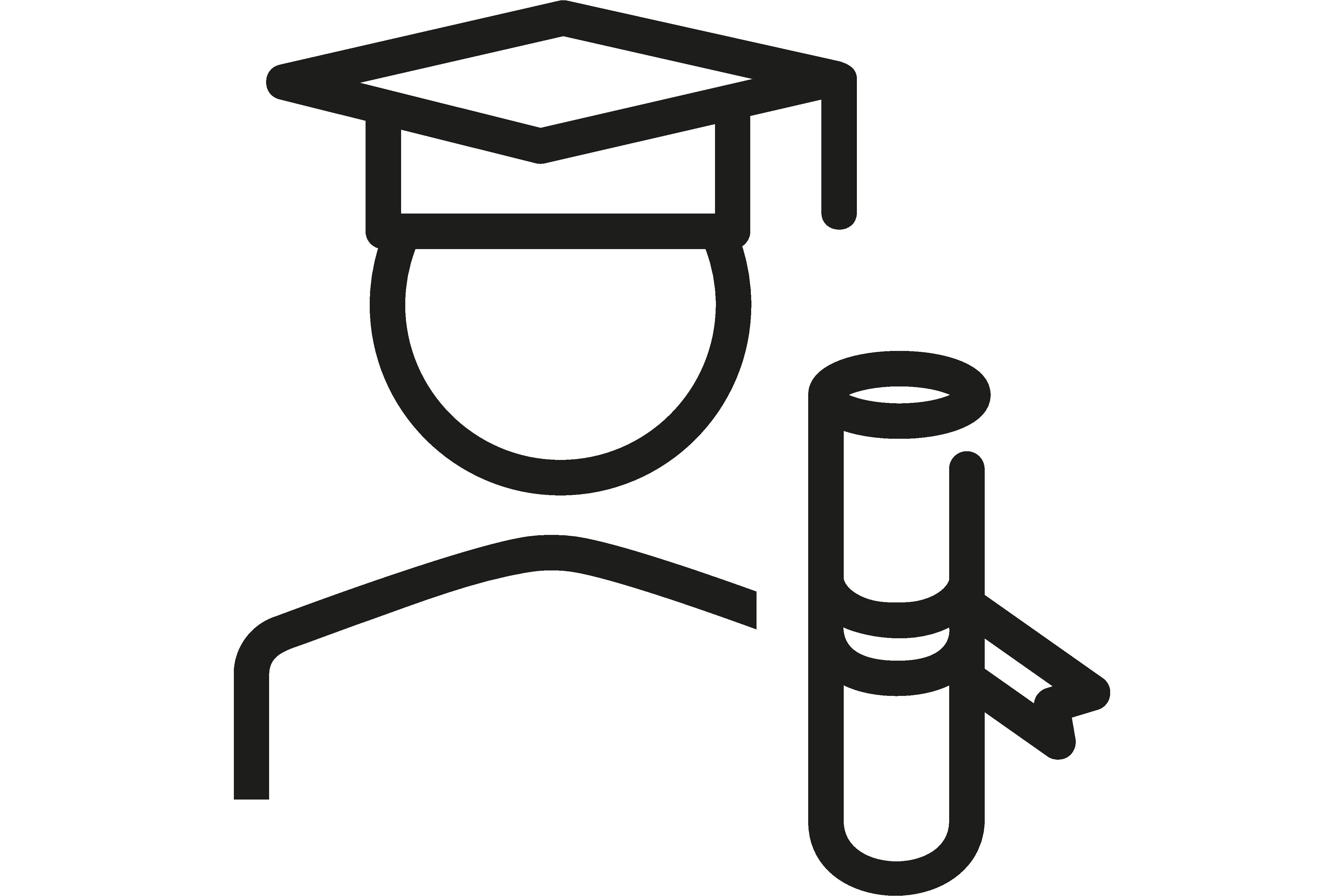 College Graduation Line Icon. Person, Ce Graphic by pch.vector ...