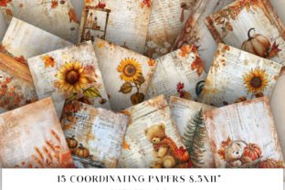 Fall Junk Journal Pages Graphic by Watercolour Lilley · Creative Fabrica